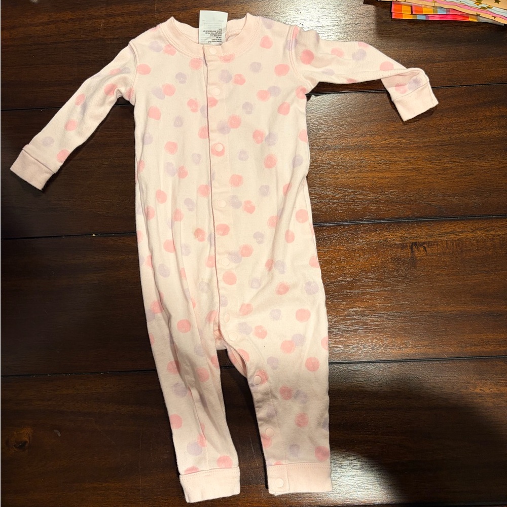 Uniqlo Pink and White Kids Footie